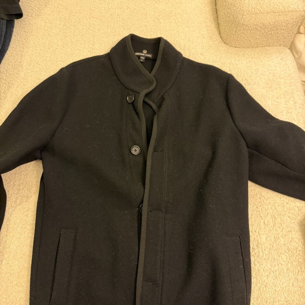 James Perse LA Black peacoat Jacket Sz 2 (M)